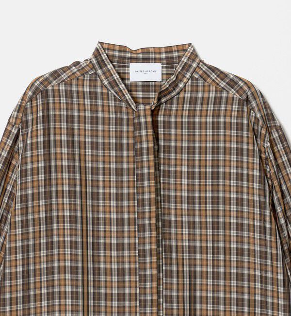 UNITED ARROWS「チェック リボン ボウタイ ブラウス」|シャツ・ブラウス|