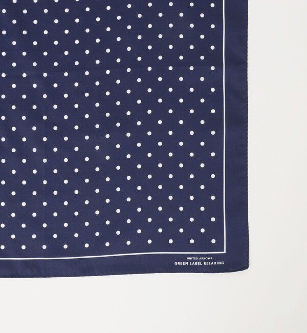 UNITED ARROWS green label relaxing「GLR サテン ドット ハンカチ」|ハンカチ|