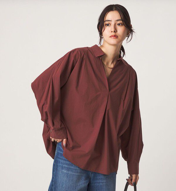UNITED ARROWS green label relaxing「スキッパー ドルマン シャツ」|シャツ・ブラウス|WINE