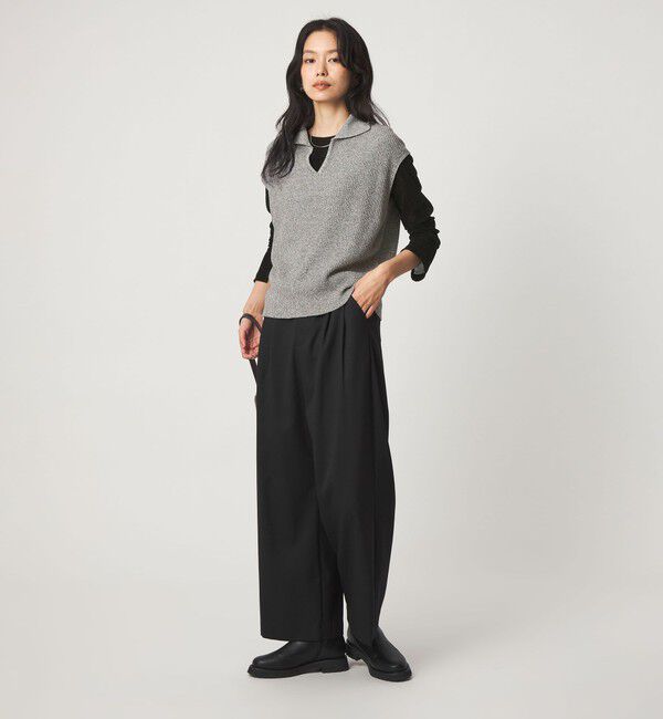 UNITED ARROWS green label relaxing「メランジ スキッパー ニット ベスト」|ベスト・ジレ|