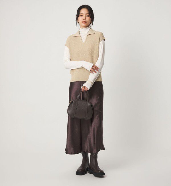 UNITED ARROWS green label relaxing「メランジ スキッパー ニット ベスト」|ベスト・ジレ|