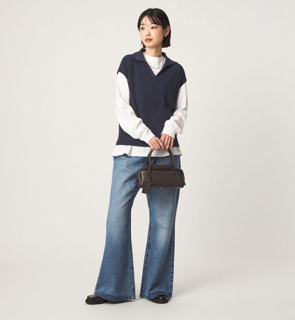 UNITED ARROWS green label relaxing「メランジ スキッパー ニット ベスト」|ベスト・ジレ|