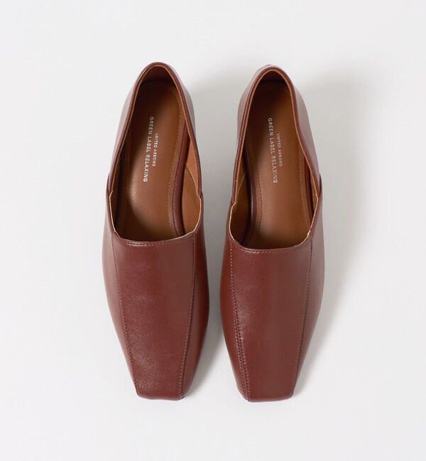 UNITED ARROWS green label relaxing「スクエアトゥ フラットシューズ」|ローファー|
