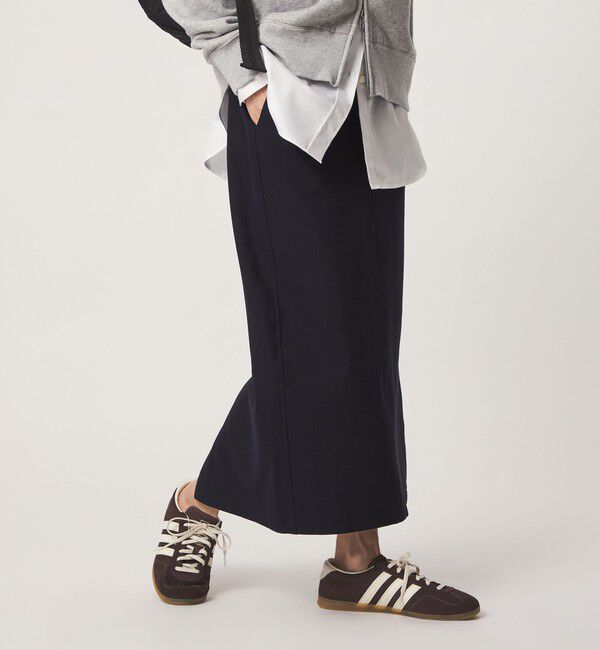 UNITED ARROWS green label relaxing「［size SHORT/TALLあり］オルマイ ウラキモウ タイトスカート ダークブラウン ネイビー」|スカート|