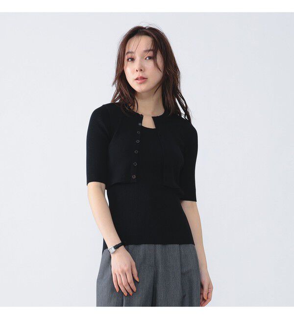 BEAMS SELECTION for WOMEN「AURALEE / GIZA HIGH GAUGE RIB KNIT SHORT CARDIGAN」|ニット・セーター|