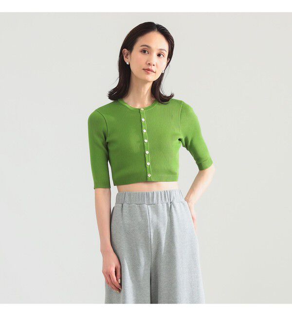 BEAMS SELECTION for WOMEN「AURALEE / GIZA HIGH GAUGE RIB KNIT SHORT CARDIGAN」|ニット・セーター|