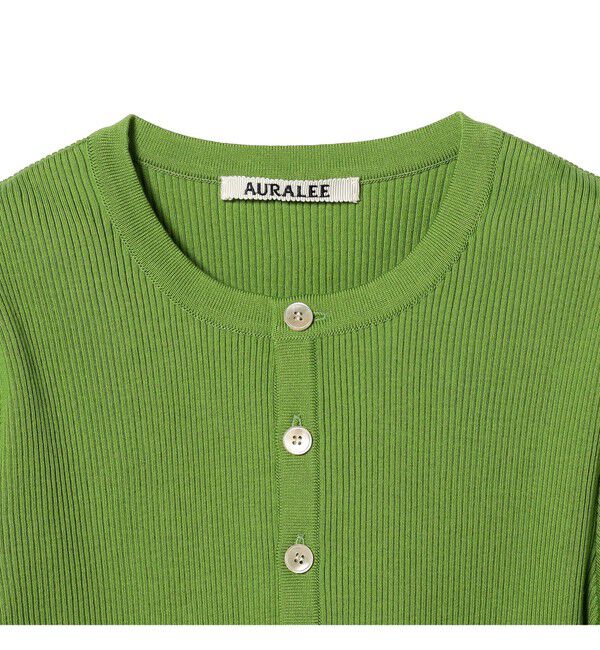 BEAMS SELECTION for WOMEN「AURALEE / GIZA HIGH GAUGE RIB KNIT SHORT CARDIGAN」|ニット・セーター|