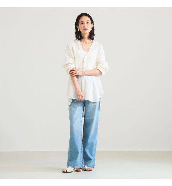 BEAMS SELECTION for WOMEN「【別注】upper hights / LAZY NIECE サイドゴム デニムパンツ」|デニム|