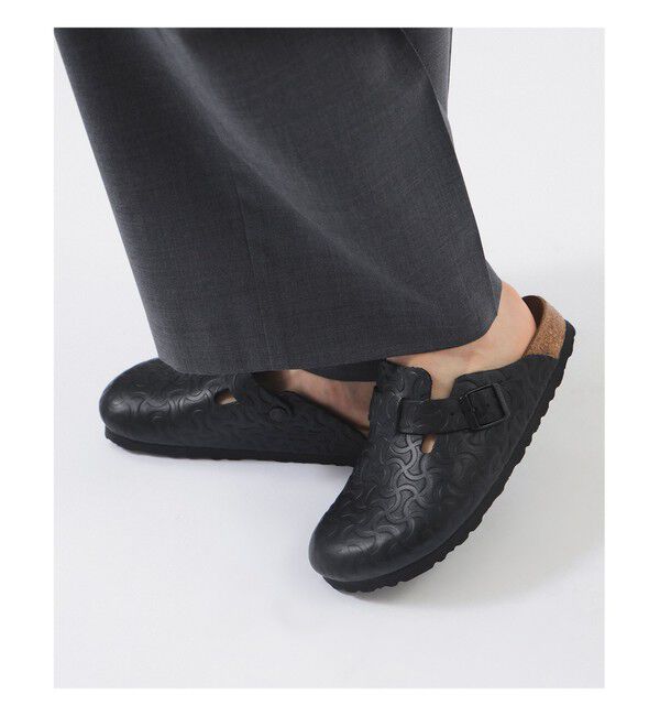 BEAMS SELECTION for WOMEN「【別注】BIRKENSTOCK / BOSTON &ldquo;BONE PATTERN&rdquo; Smooth BLACK」|サンダル|