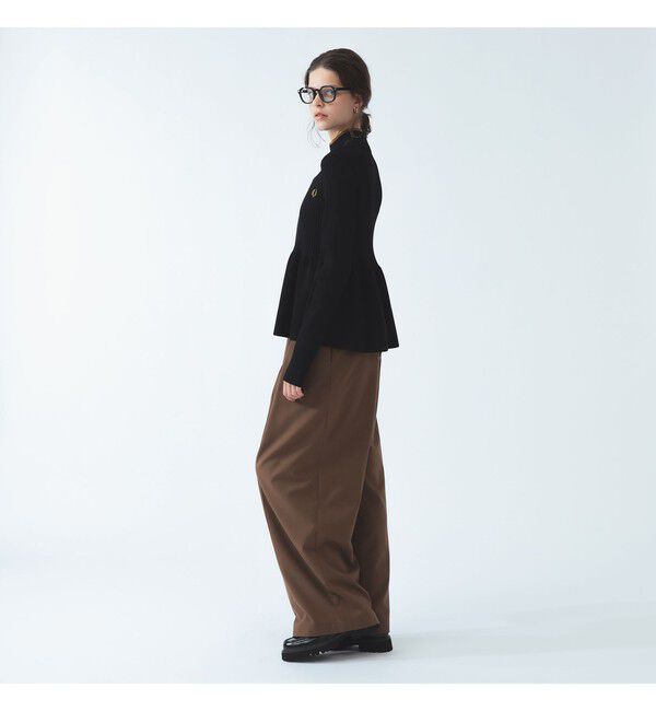 BEAMS SELECTION for WOMEN「FRED PERRY / ジップスルー ペプラム カーディガン」|ニット・セーター|