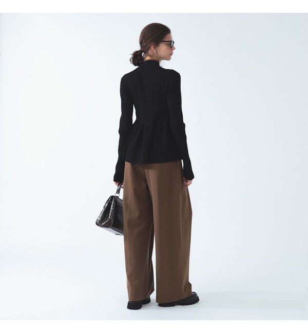 BEAMS SELECTION for WOMEN「FRED PERRY / ジップスルー ペプラム カーディガン」|ニット・セーター|