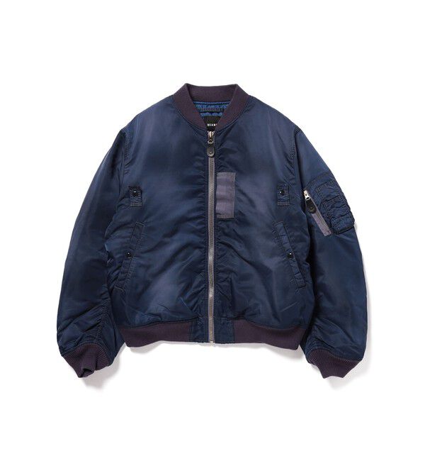 BEAMS「フェード MA-1」|ブルゾン・スタジャン|NAVY