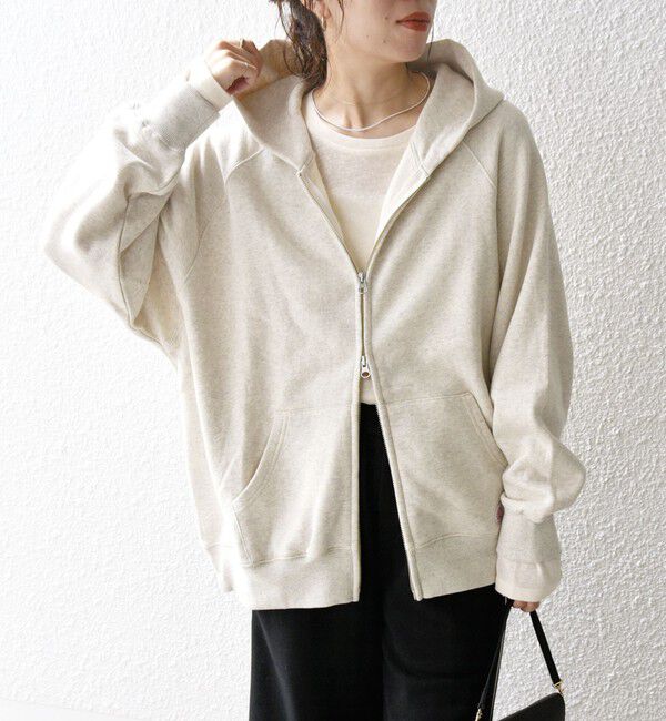 SHIPS any「《一部追加予約》〈洗濯機可能〉USAコットン 裏起毛 ジップ スウェット パーカー」|パーカー|