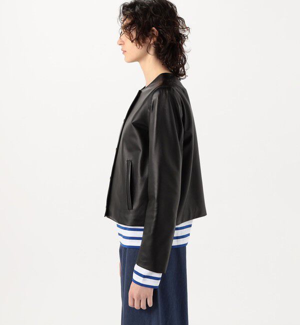TOMORROWLAND BUYING WEAR「CINQUANTA ノーカラーレザージャケット」|ノーカラージャケット|