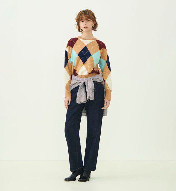 MACPHEE「コットンデニム ストレートパンツ」|デニム|