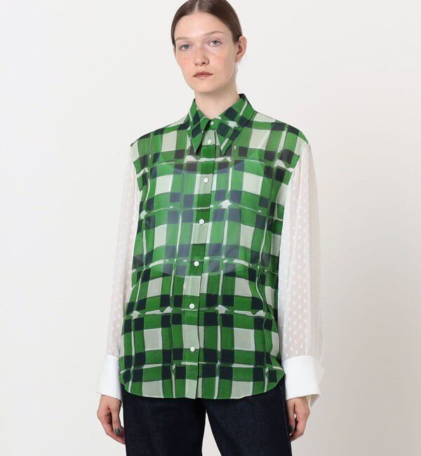 TOMORROWLAND BUYING WEAR「TELMA Panel W Cuffs シャツ」|シャツ・ブラウス|