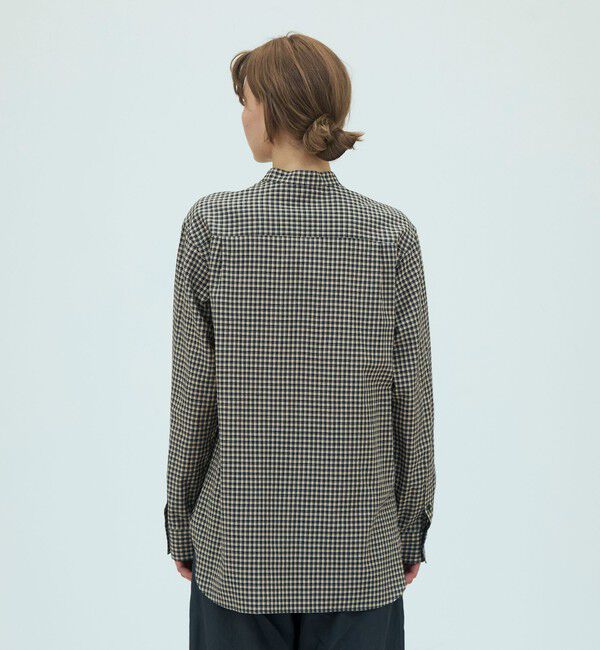 GALERIE VIE「コットンセルロースチェック バンドカラーシャツ」|シャツ・ブラウス|