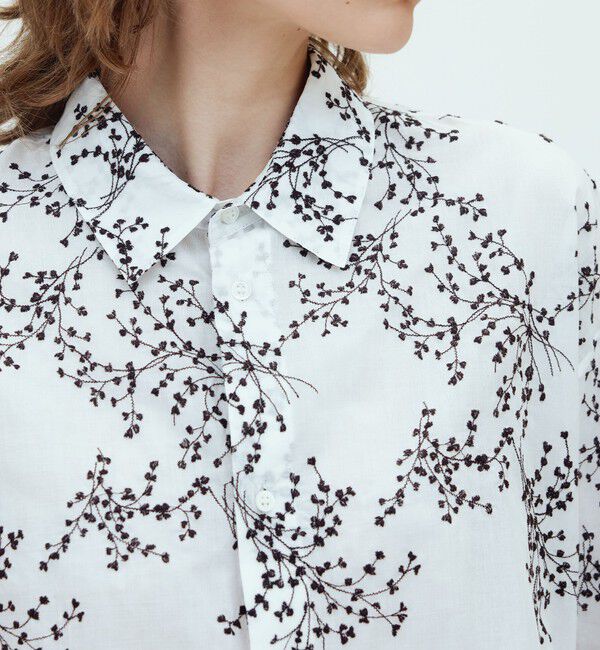 GALERIE VIE「ブルームエンブロイダリー レギュラーカラーシャツ」|シャツ・ブラウス|