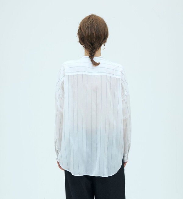 GALERIE VIE「レーヨンシルクブロード バンドカラーシャツ」|シャツ・ブラウス|