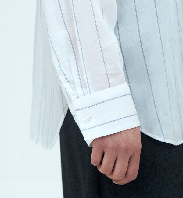 GALERIE VIE「レーヨンシルクブロード バンドカラーシャツ」|シャツ・ブラウス|