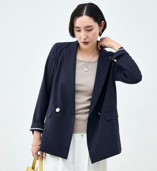 NOLLEY'S sophi「《セットアップ対応》ウォッシャブルブリーザブルシャンブレーダブルジャケット」|テーラードジャケット|
