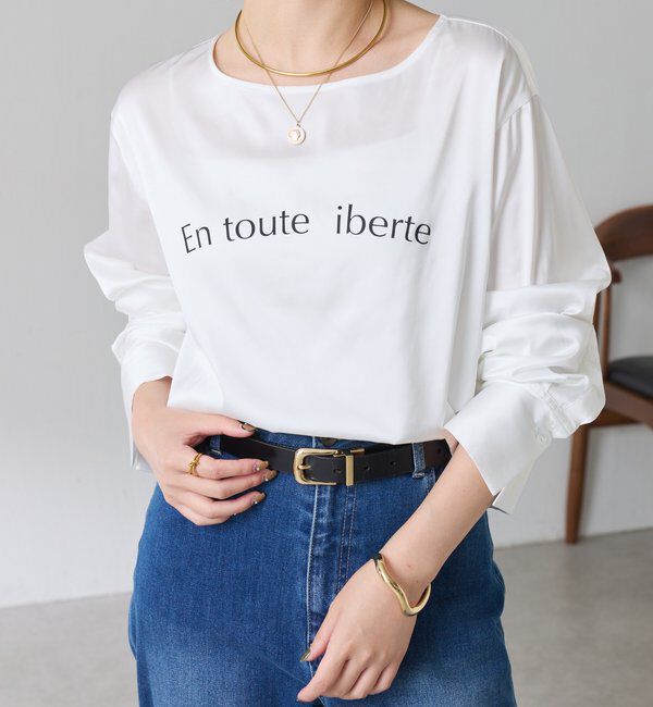  「【ロングシーズン使える】袖カフスデザインTブラウス」|シャツ・ブラウス|