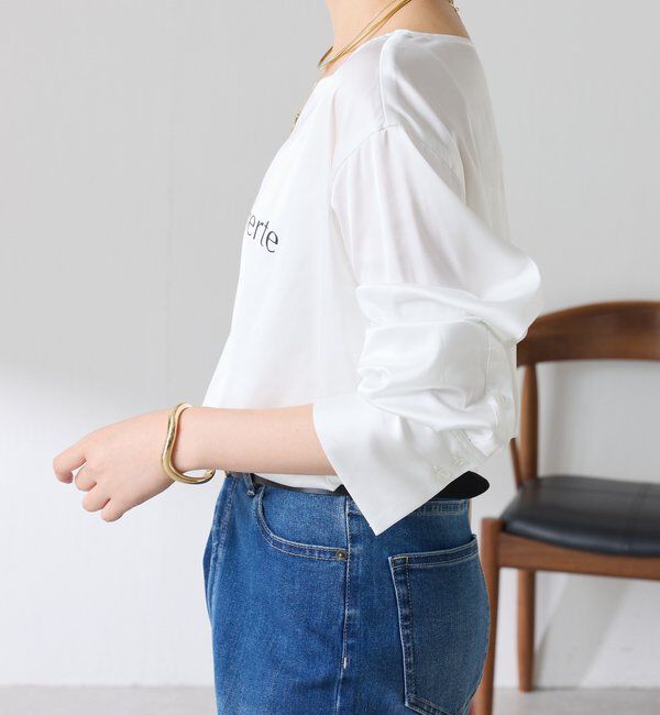  「【ロングシーズン使える】袖カフスデザインTブラウス」|シャツ・ブラウス|