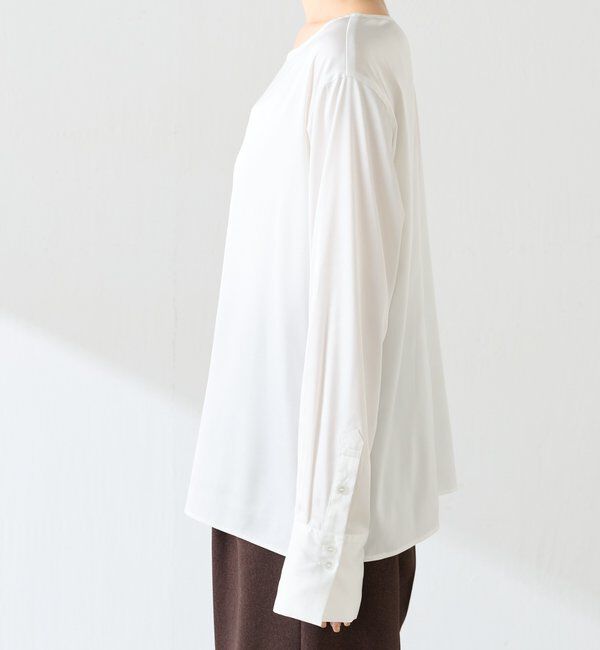  「【ロングシーズン使える】袖カフスデザインTブラウス」|シャツ・ブラウス|