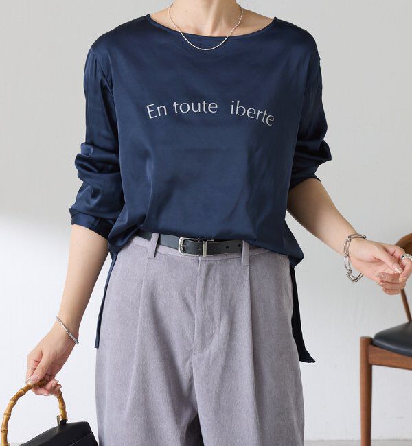  「【ロングシーズン使える】袖カフスデザインTブラウス」|シャツ・ブラウス|