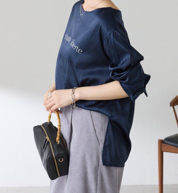  「【ロングシーズン使える】袖カフスデザインTブラウス」|シャツ・ブラウス|