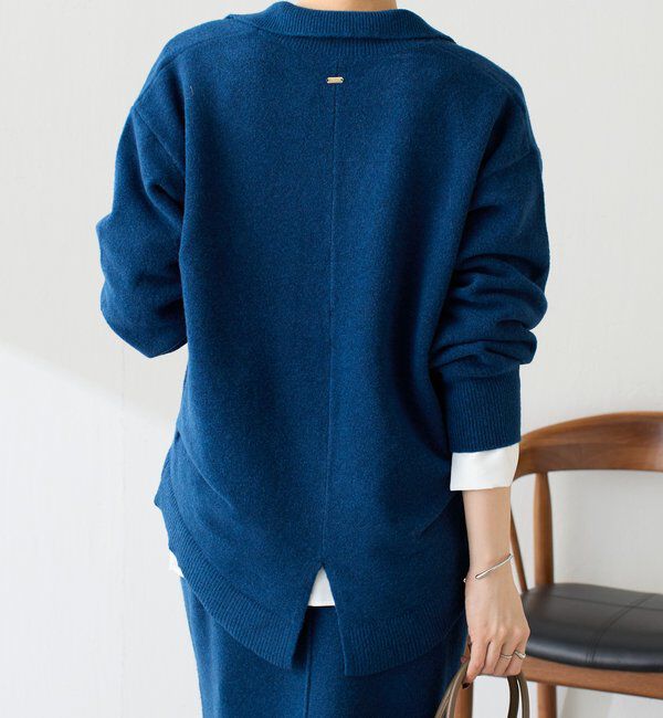  「【セットアイテム】衿つきスキッパーニットセットアップ」|ワンピース|