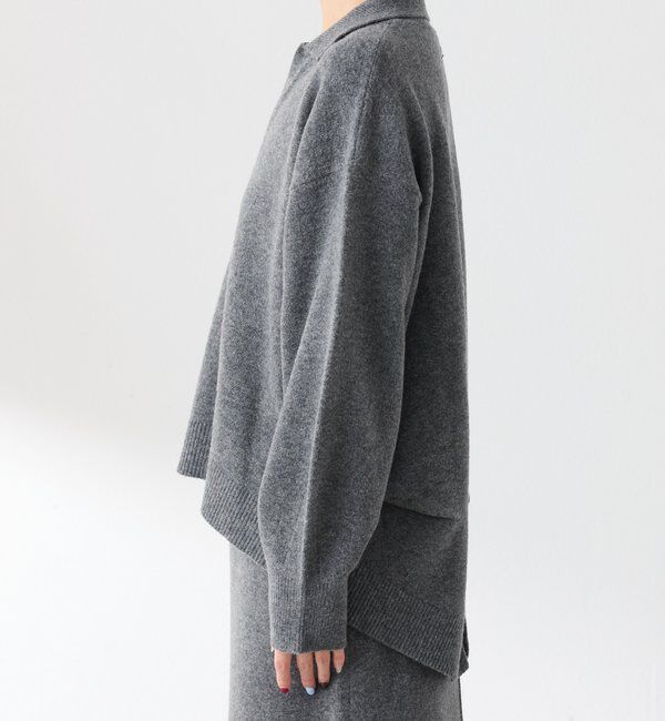  「【セットアイテム】衿つきスキッパーニットセットアップ」|ワンピース|