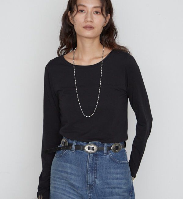  「キュプラコットンカットソー」|Tシャツ・カットソー|ブラック