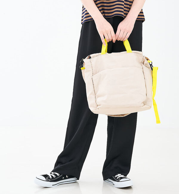 collex「【WEB限定】【EARTH MADE】10ポケット  2WAYトートバッグ」|ショルダー・メッセンジャー|ライトベージュ