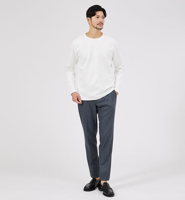 ABAHOUSE「Eco Vero ストレッチポンチ ロンT / クルーネック」|Tシャツ・カットソー|