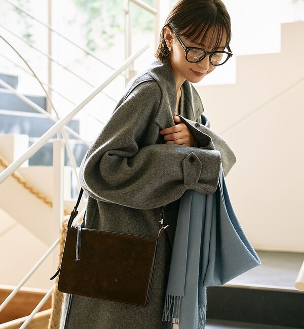 Rouge vif「【CHIMERE/シメール】フロントスウェード調TRIO ショルダーバッグ【予約」|ショルダー・メッセンジャー|