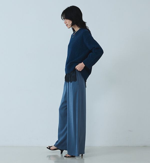 qualite「【セットアップ対応】ピーチサテンワイドパンツ」|その他|