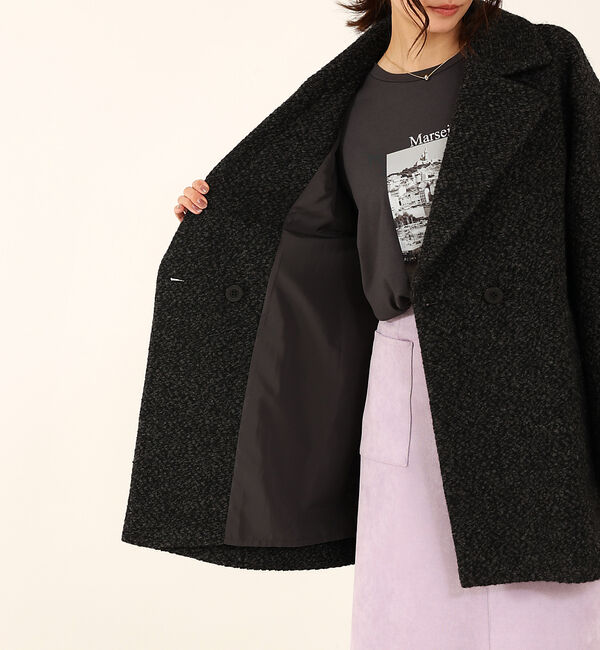 abahouse mavie「ダブルハーフコート」|ピーコート|