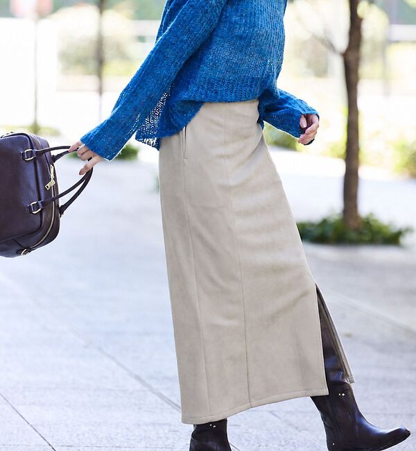 abahouse mavie「フェイクスウェードタイトスカート」|スカート|