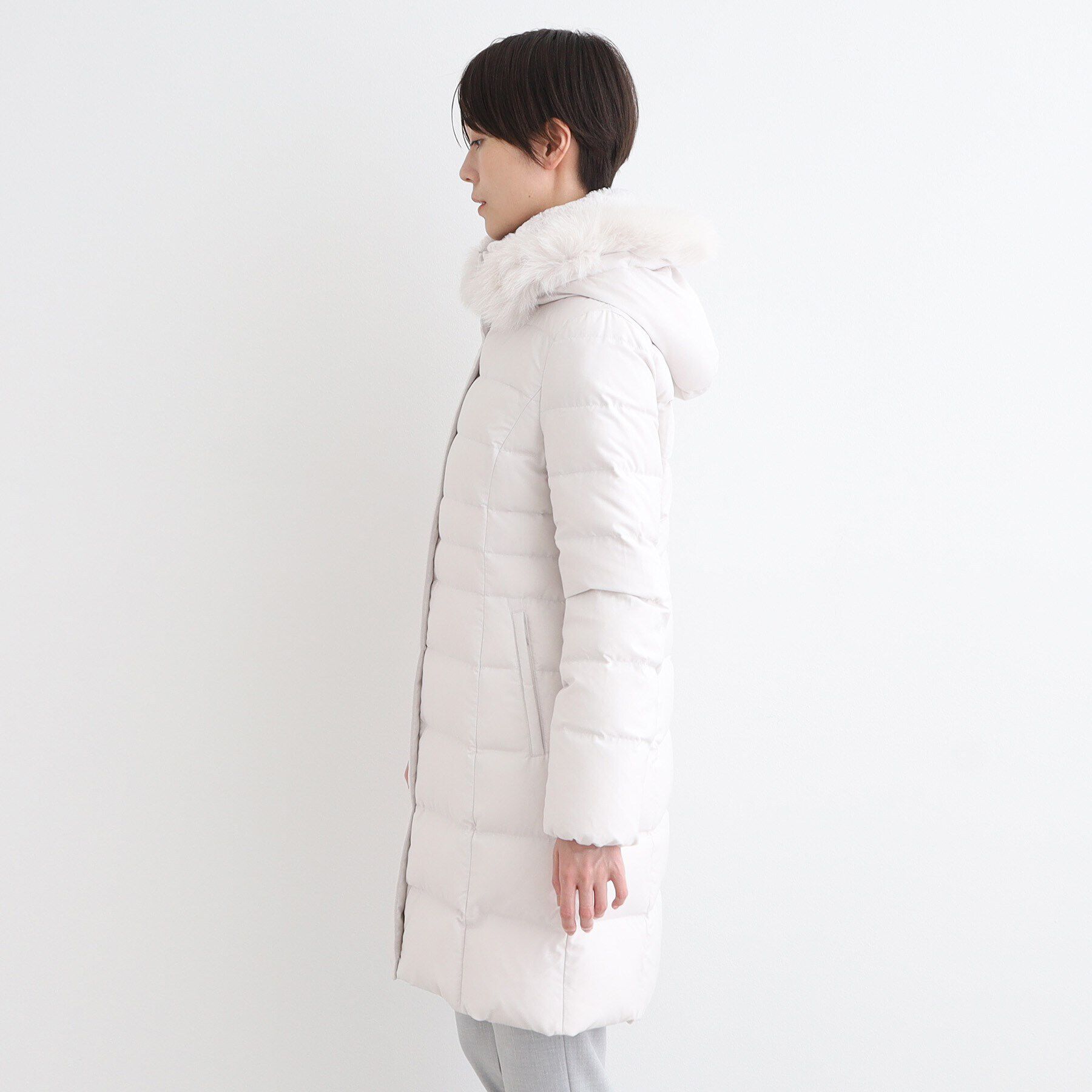 INDIVI「【名品／撥水／抗菌防臭】ロング リサイクルダウンコート」|ダウン|