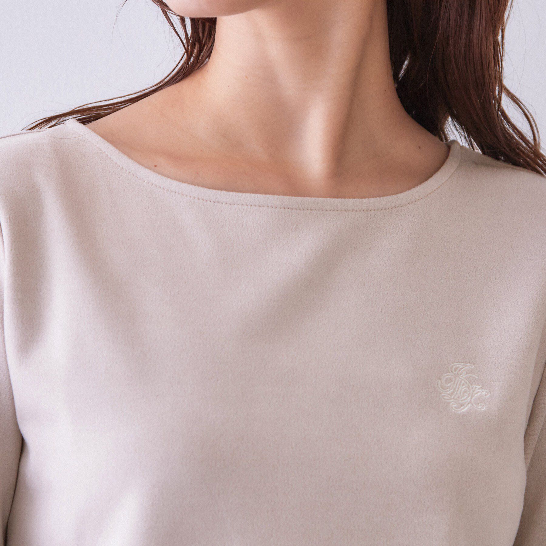 index「スウェード裾レーストップス【洗濯機OK】」|Tシャツ・カットソー|