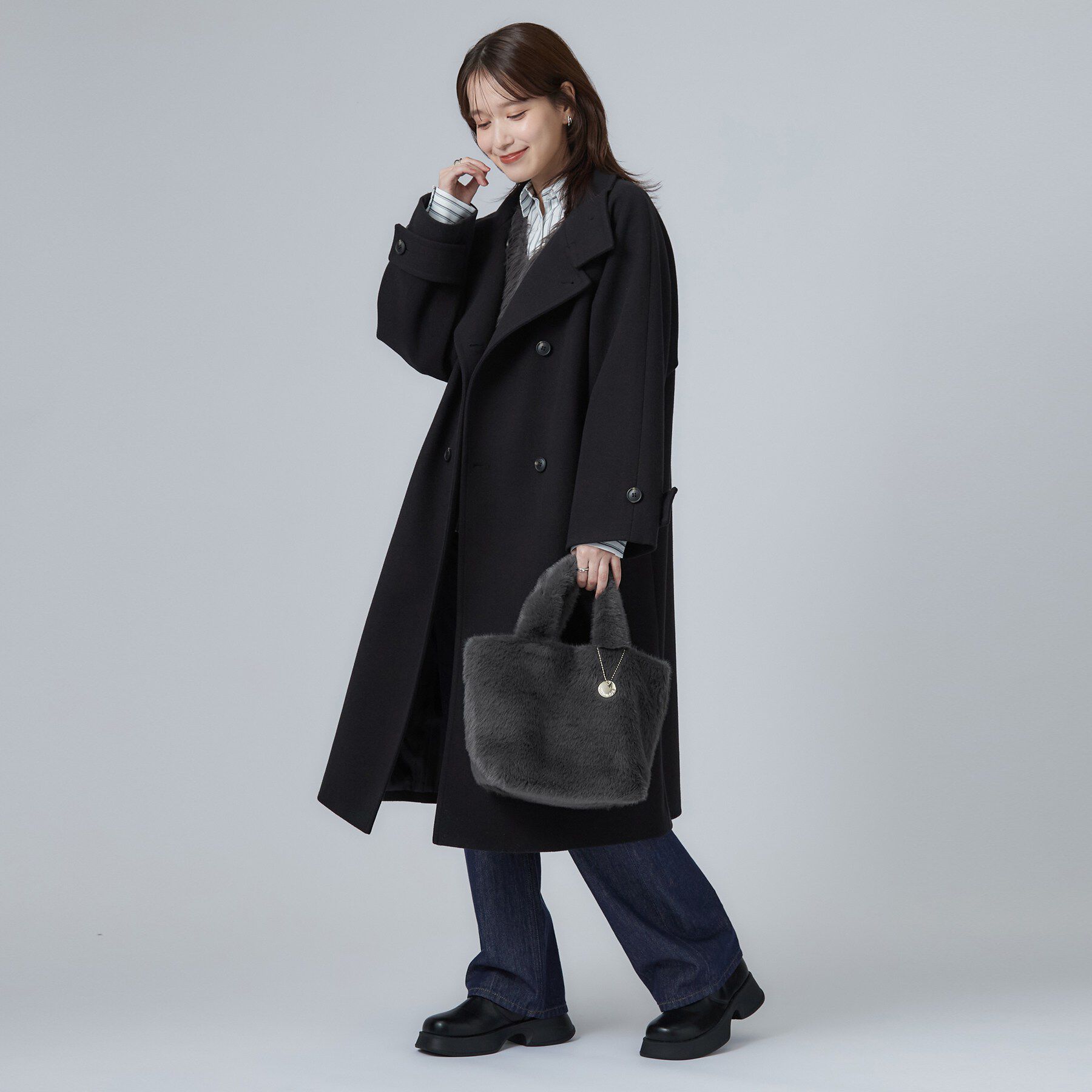 SHOO･LA･RUE「フェイクファーランチトートバッグ」|トートバッグ|