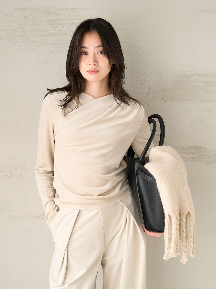 Mila Owen「【ウォッシャブル】ベロアカシュクールトップス」|Tシャツ・カットソー|IVR
