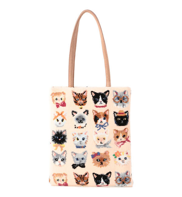 LOVERARY BY FEILER「ラブラリープリティーキャッツ　トートバッグ　L/LCT-213098」|トートバッグ|