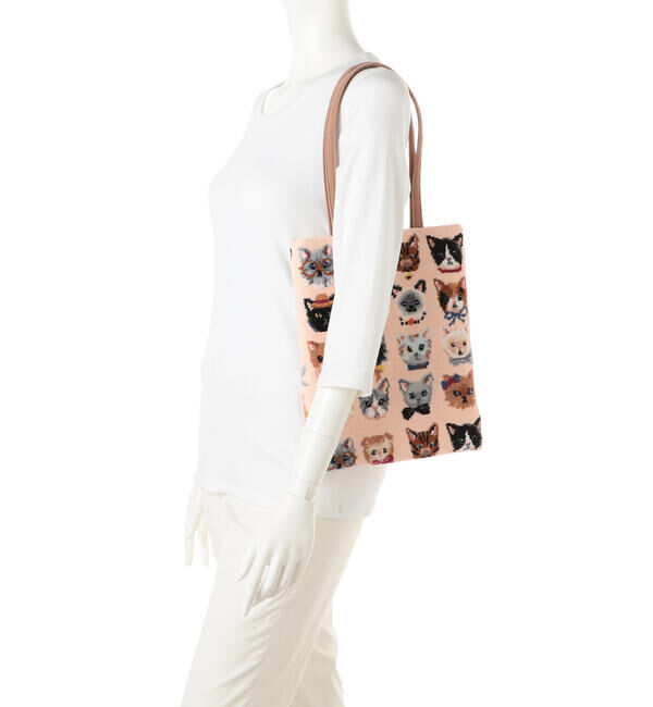 LOVERARY BY FEILER「ラブラリープリティーキャッツ　トートバッグ　L/LCT-213098」|トートバッグ|
