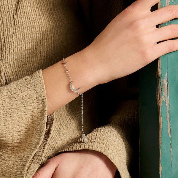 OLIVIA BURTON 「〈OLIVIA BURTON(ｵﾘﾋﾞｱﾊﾞｰﾄﾝ)〉ｾﾚｽﾃｨｱﾙ ﾉｰｽｽﾀｰ&ﾑｰﾝ ｼﾙﾊﾞｰﾌﾞﾚｽﾚｯﾄ」|ブレスレット・バングル|