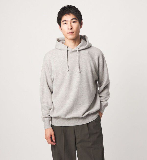UNITED ARROWS green label relaxing「FINE BASIC スーパー 170s ウール フーディ パーカー」|パーカー|LT.GRAY
