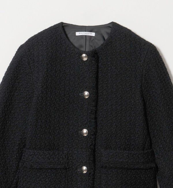 BEAUTY&YOUTH UNITED ARROWS「ツイード ノーカラー ジャケット」|ノーカラージャケット|