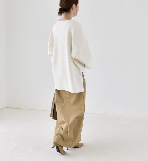 quaranciel「〈手洗い可能〉カットジョーゼット ハーフジップ クルーネック プルオーバー」|Tシャツ・カットソー|