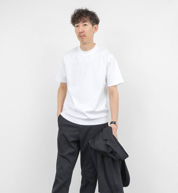 NOLLEY'S goodman「《ビジカジ対応》シルケットスムース クルーネックドレスTシャツ 26SS」|Tシャツ・カットソー|